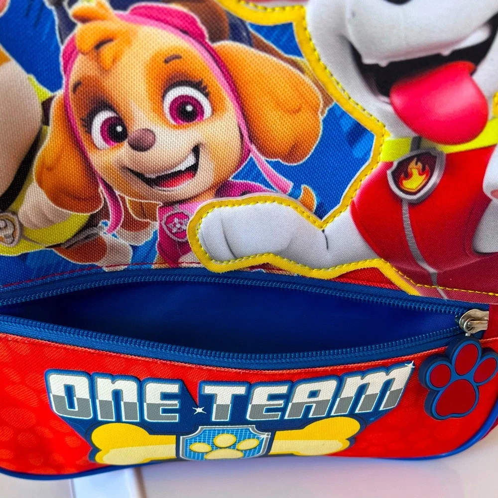 Multicolored Backpack Featuring Paw Patrol Characters with Two Zippered Sections